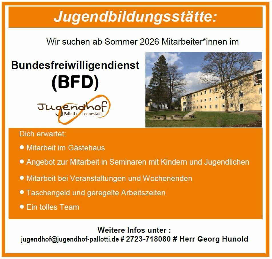 Stellenausschreibung BFD 26